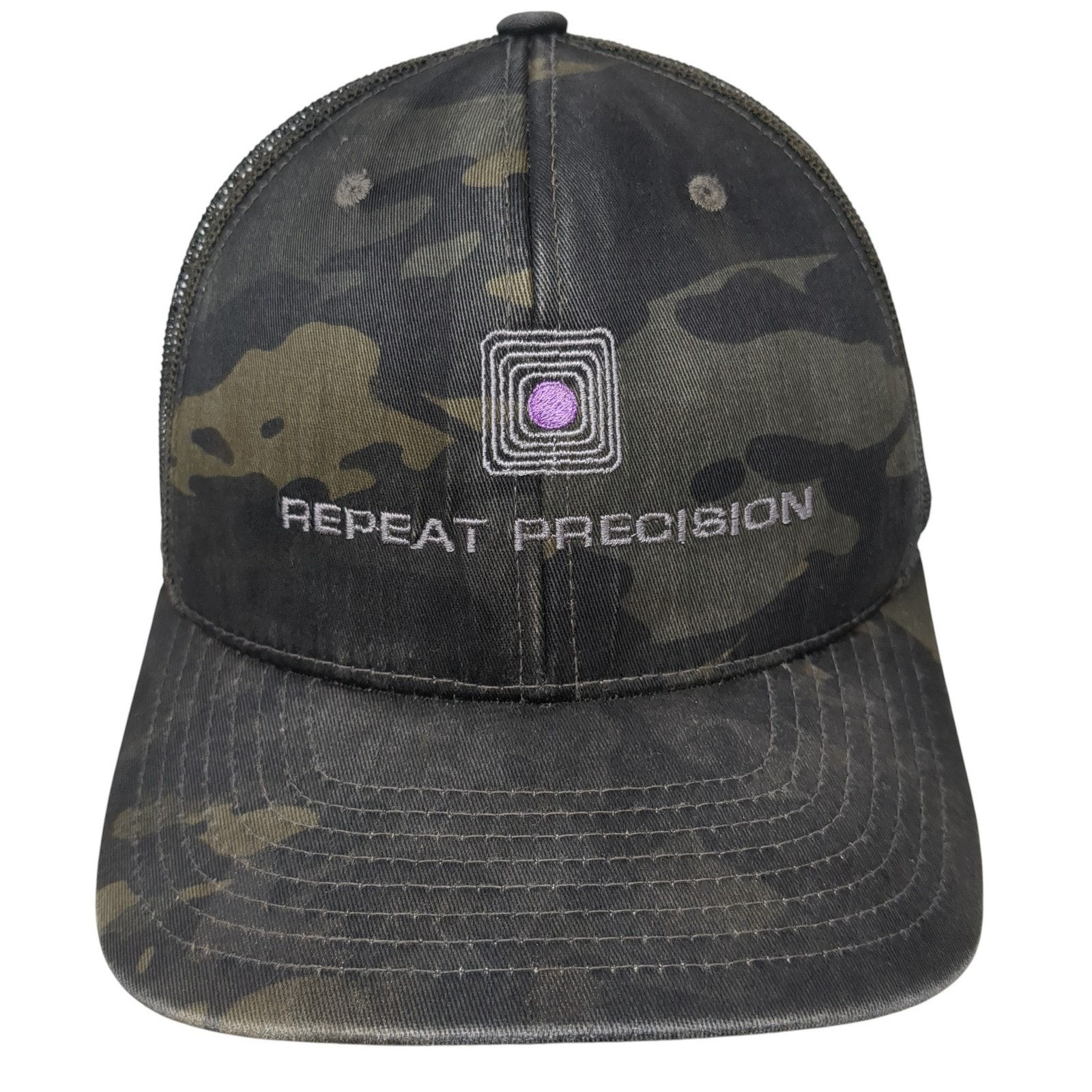 Repeat Precision Snapback Trucker Hat Multicolor Os Adjustable Mesh Back Yupoong